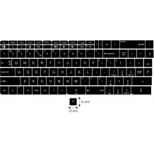 N11 Naklejki na klawiaturę HP - czarne tło - duży zestaw - 13:13mm