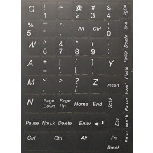 N8 Naklejki na klawiaturę - szare tło - duży zestaw - 12,5:10,5mm